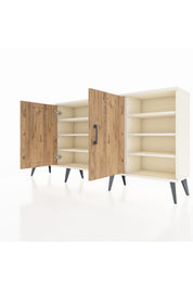 Arges Konsol 9 Raflı 2 Kapaklı 176x30x83 - S148M041V01A