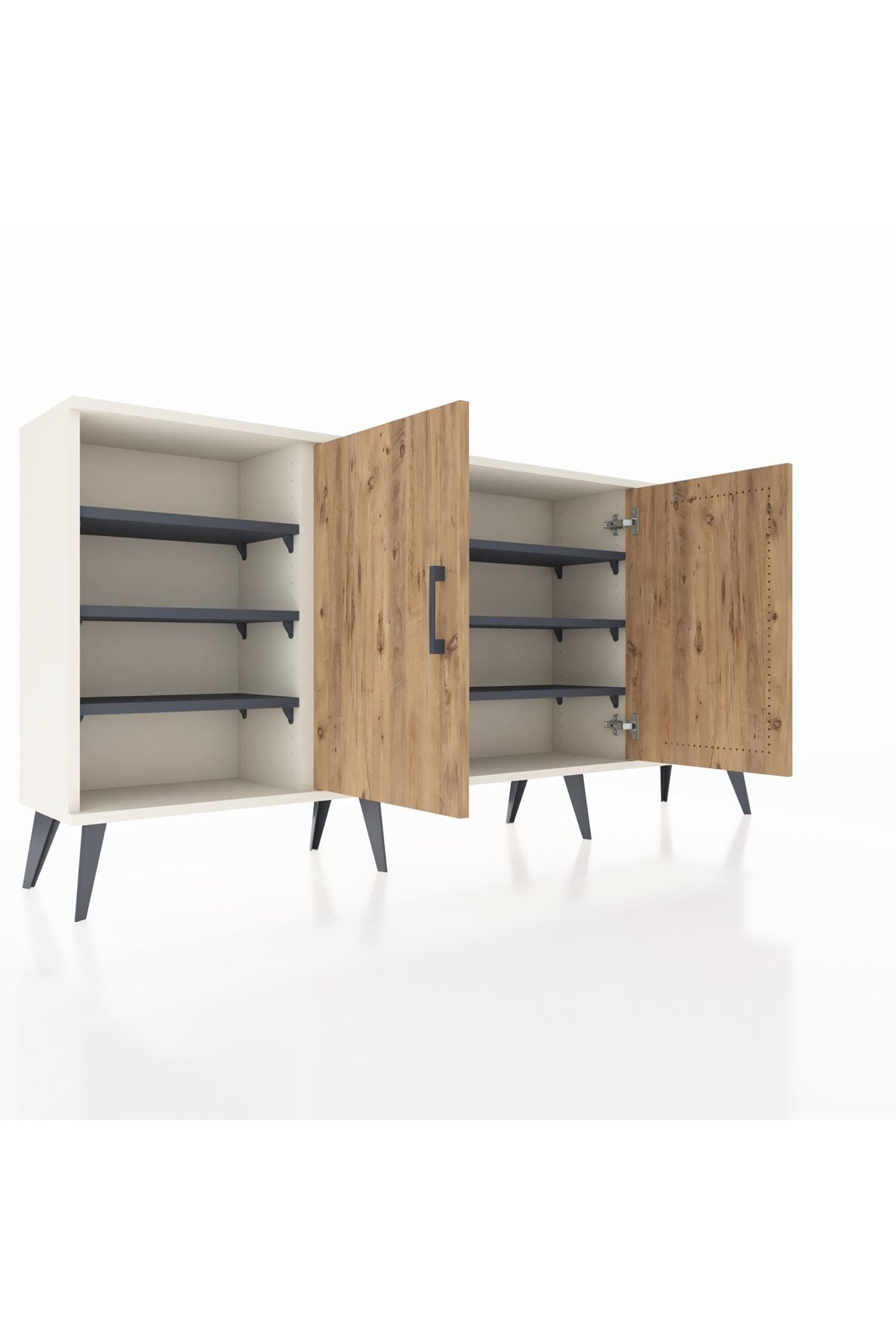Arges Konsol 9 Raflı 2 Kapaklı 176x30x83 - S148M041V02A