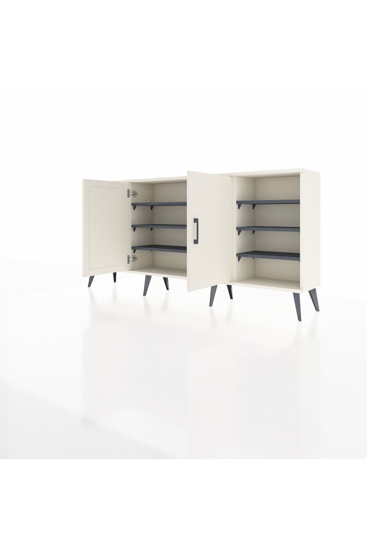 Arges Konsol 9 Raflı 2 Kapaklı 176x30x83 - S148M041V05A