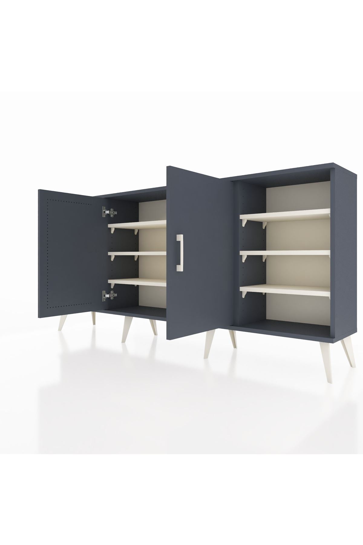 Arges Konsol 9 Raflı 2 Kapaklı 176x30x83 - S148M041V16A