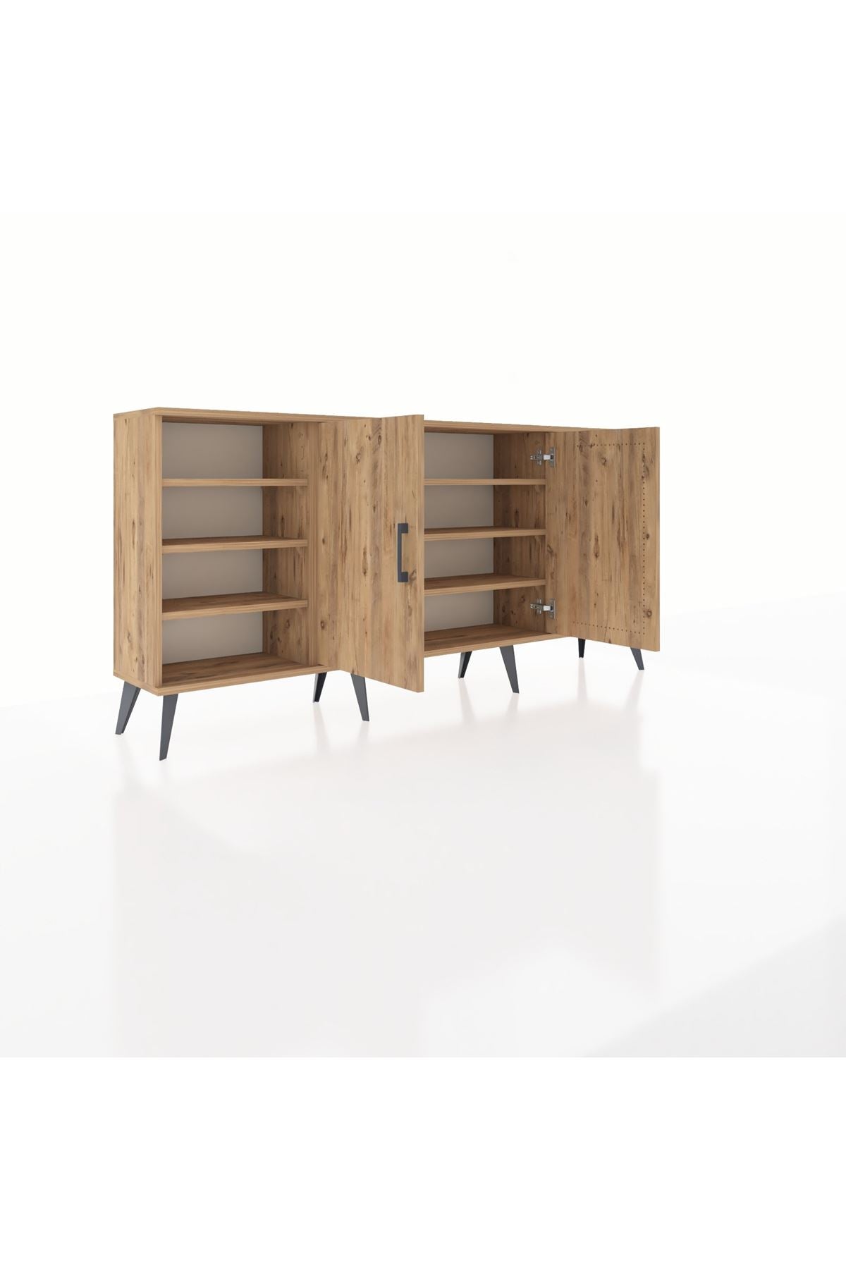 Arges Konsol 9 Raflı 2 Kapaklı 176x30x83 - S148M041V21A