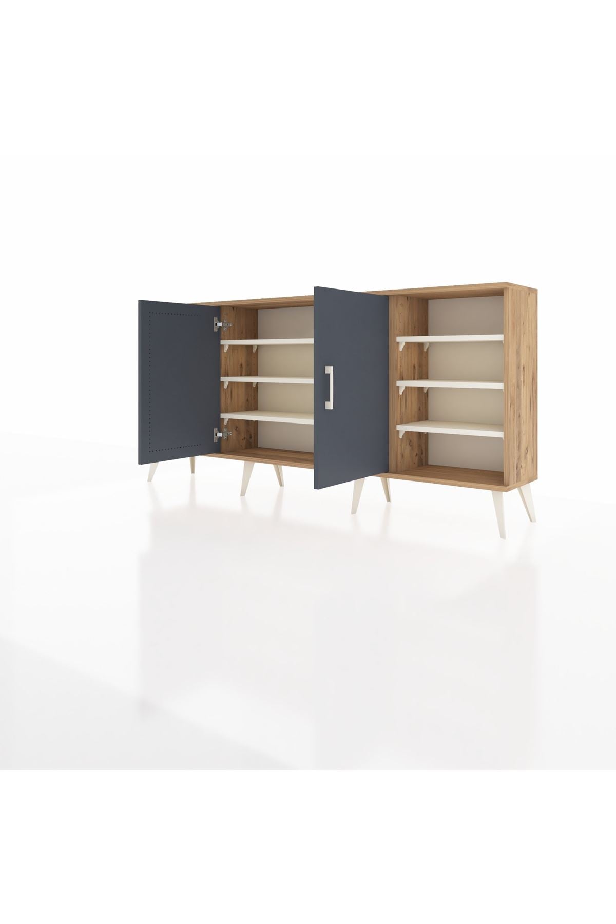 Arges Konsol 9 Raflı 2 Kapaklı 176x30x83 - S148M041V25A