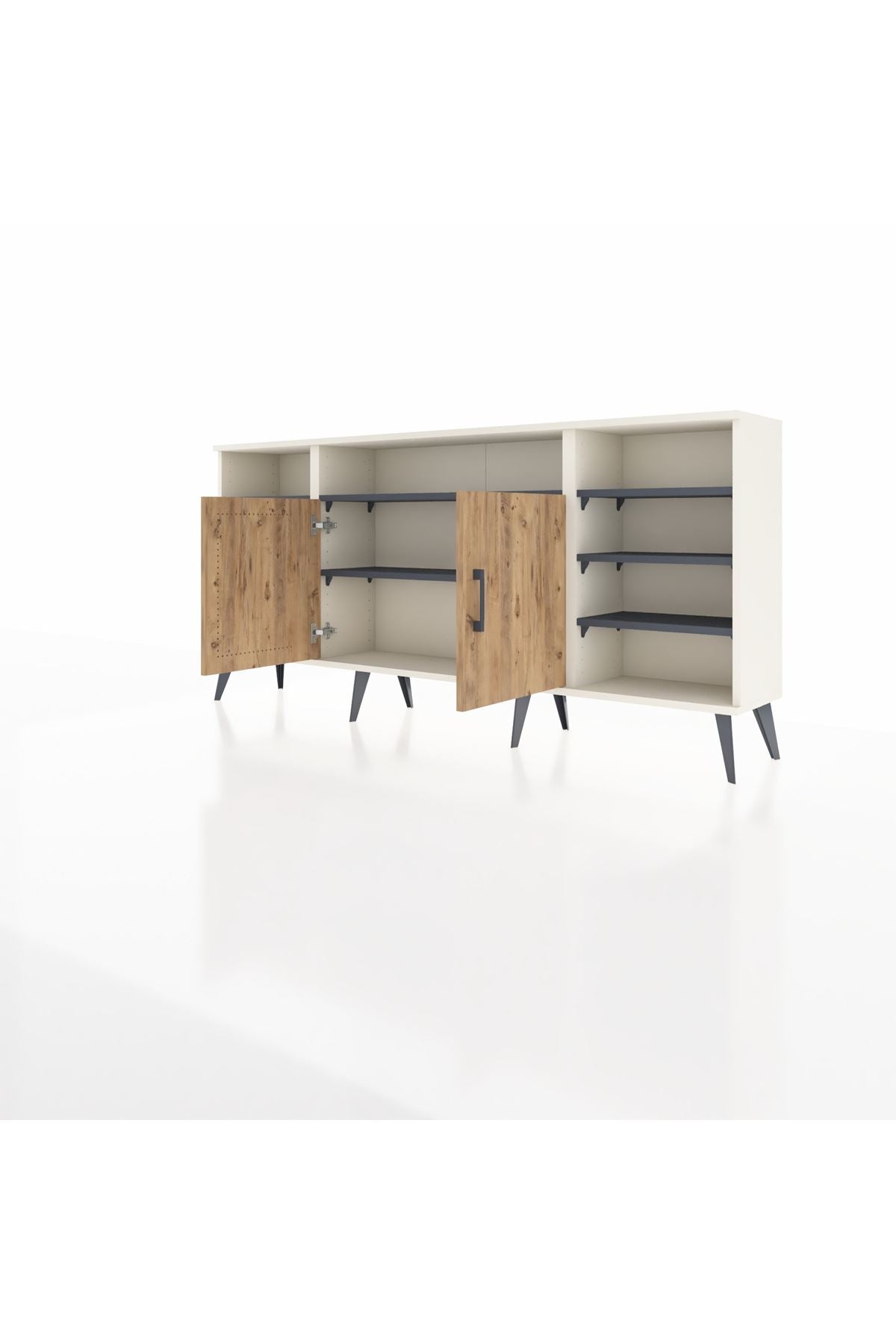 Arges Konsol 8 Raflı 2 Kapaklı 176x30x83 - S148M042V02A