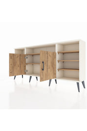 Arges Konsol 8 Raflı 2 Kapaklı 176x30x83 - S148M042V03A