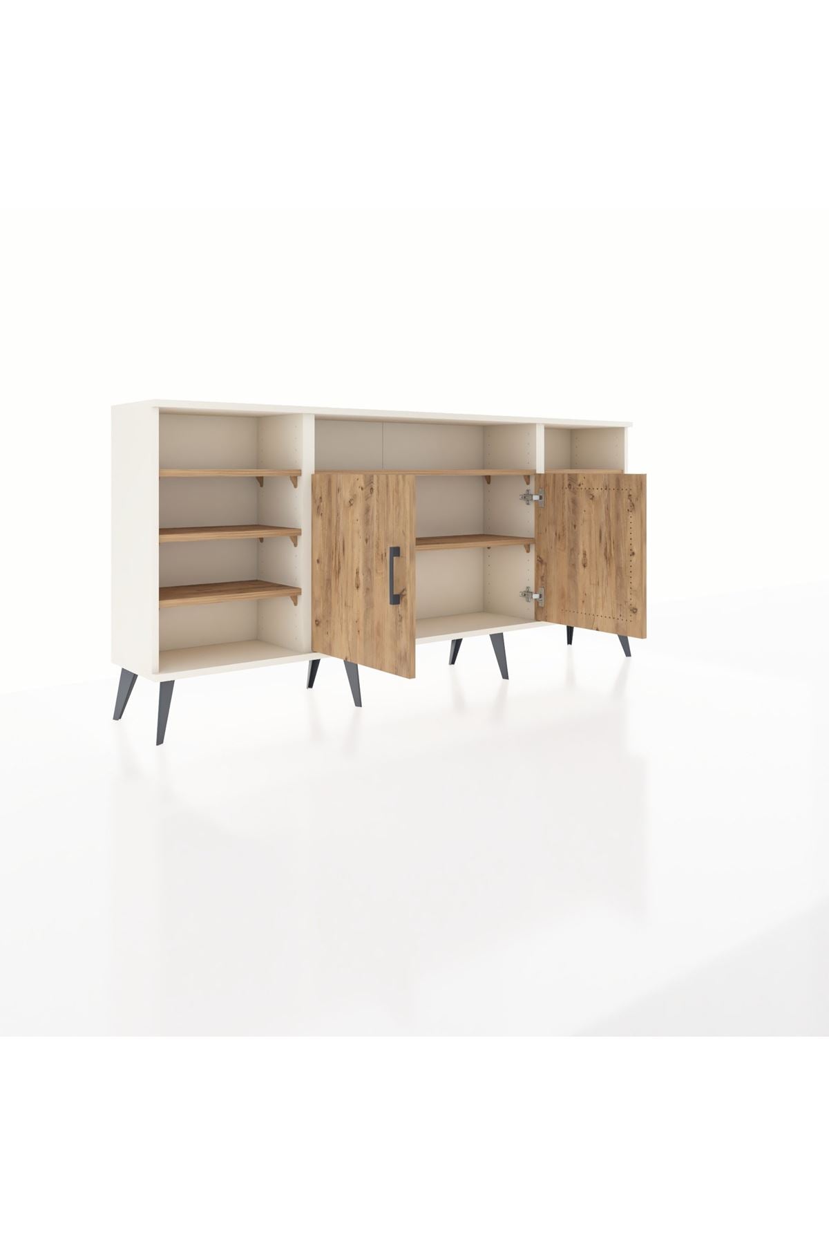 Arges Konsol 8 Raflı 2 Kapaklı 176x30x83 - S148M042V03A