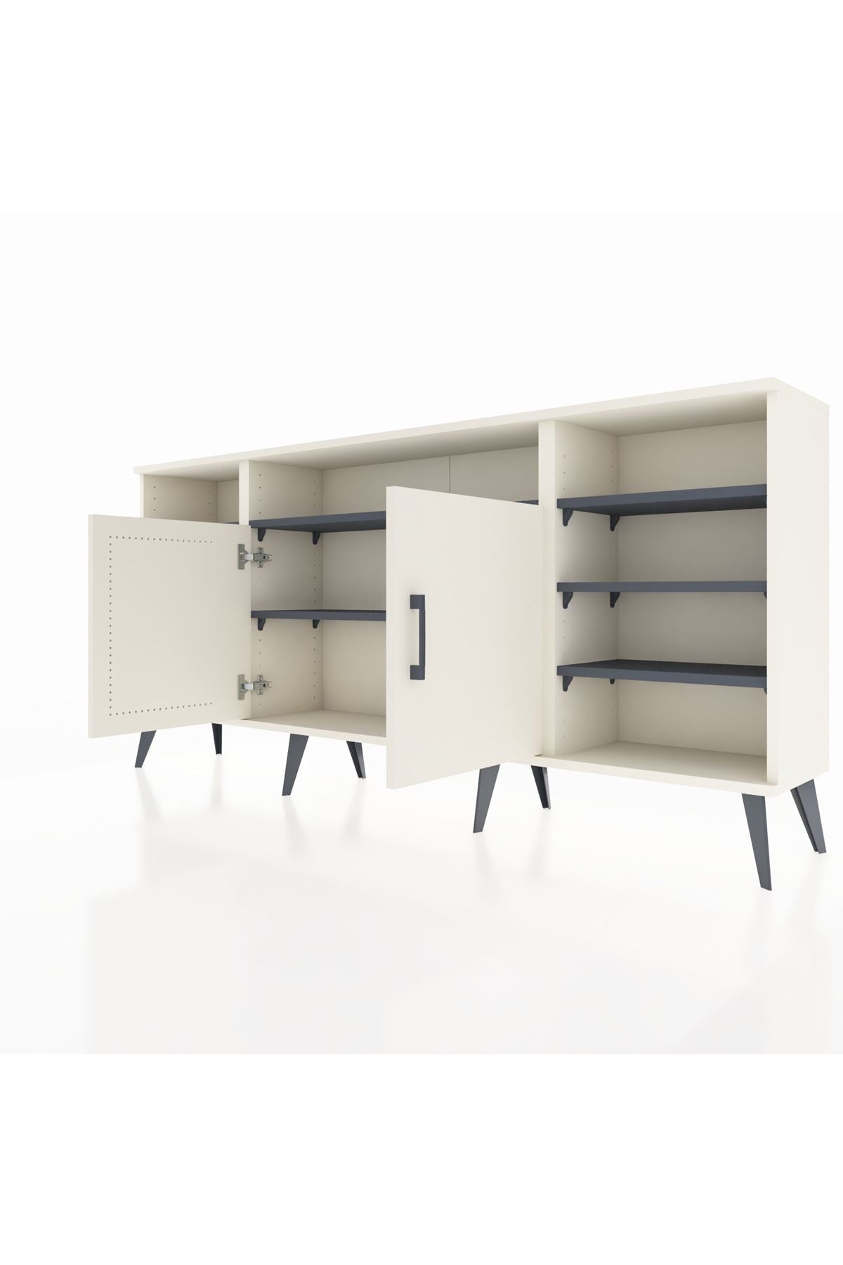 Arges Konsol 8 Raflı 2 Kapaklı 176x30x83 - S148M042V05A