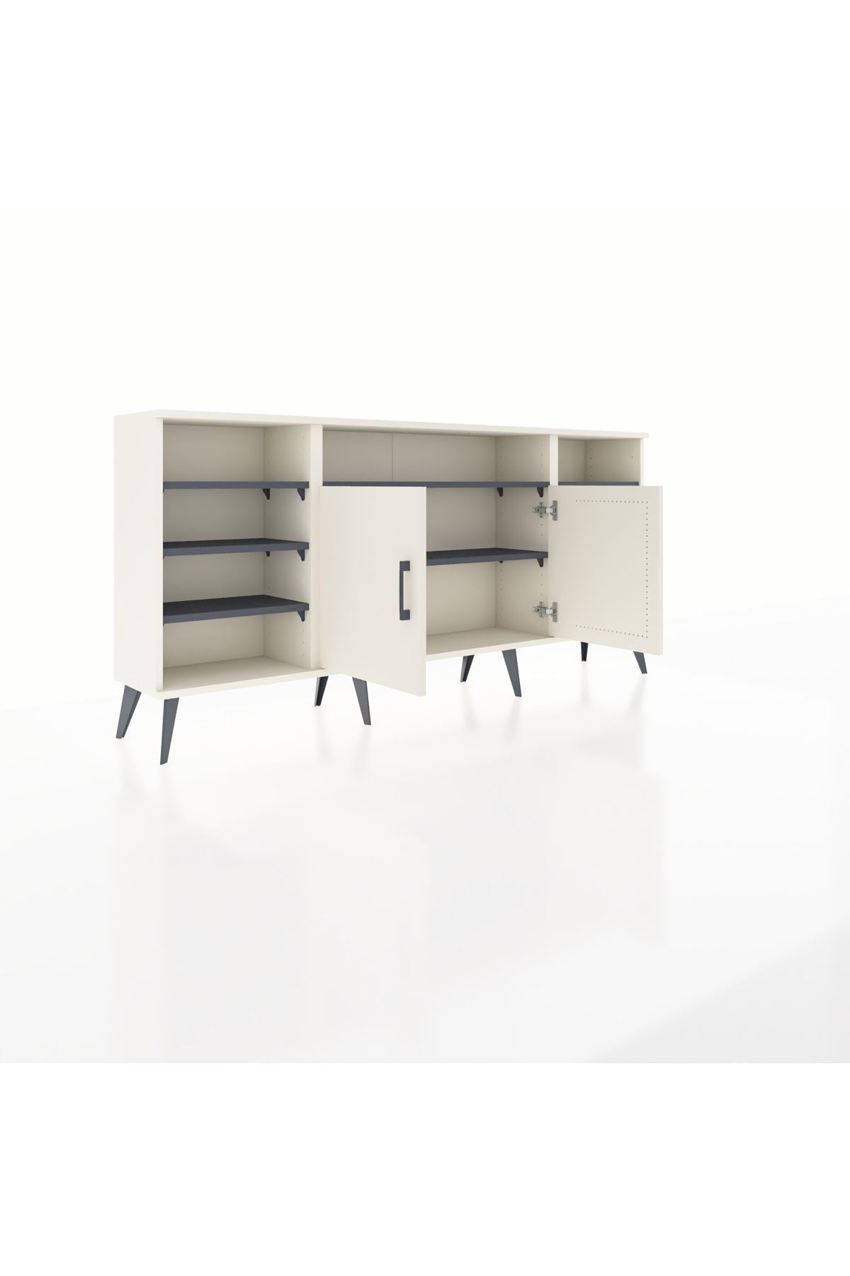 Arges Konsol 8 Raflı 2 Kapaklı 176x30x83 - S148M042V05A