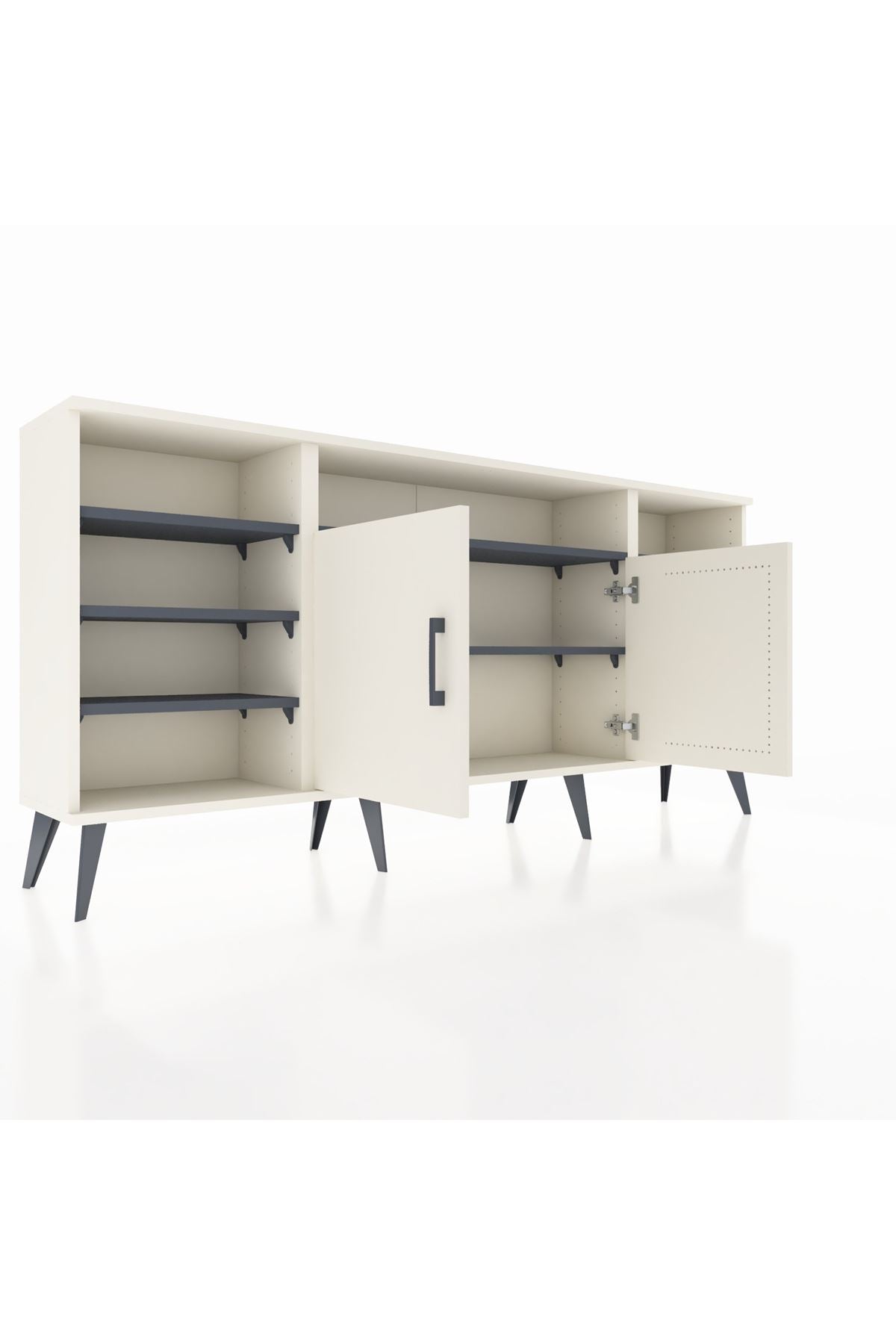 Arges Konsol 8 Raflı 2 Kapaklı 176x30x83 - S148M042V05A