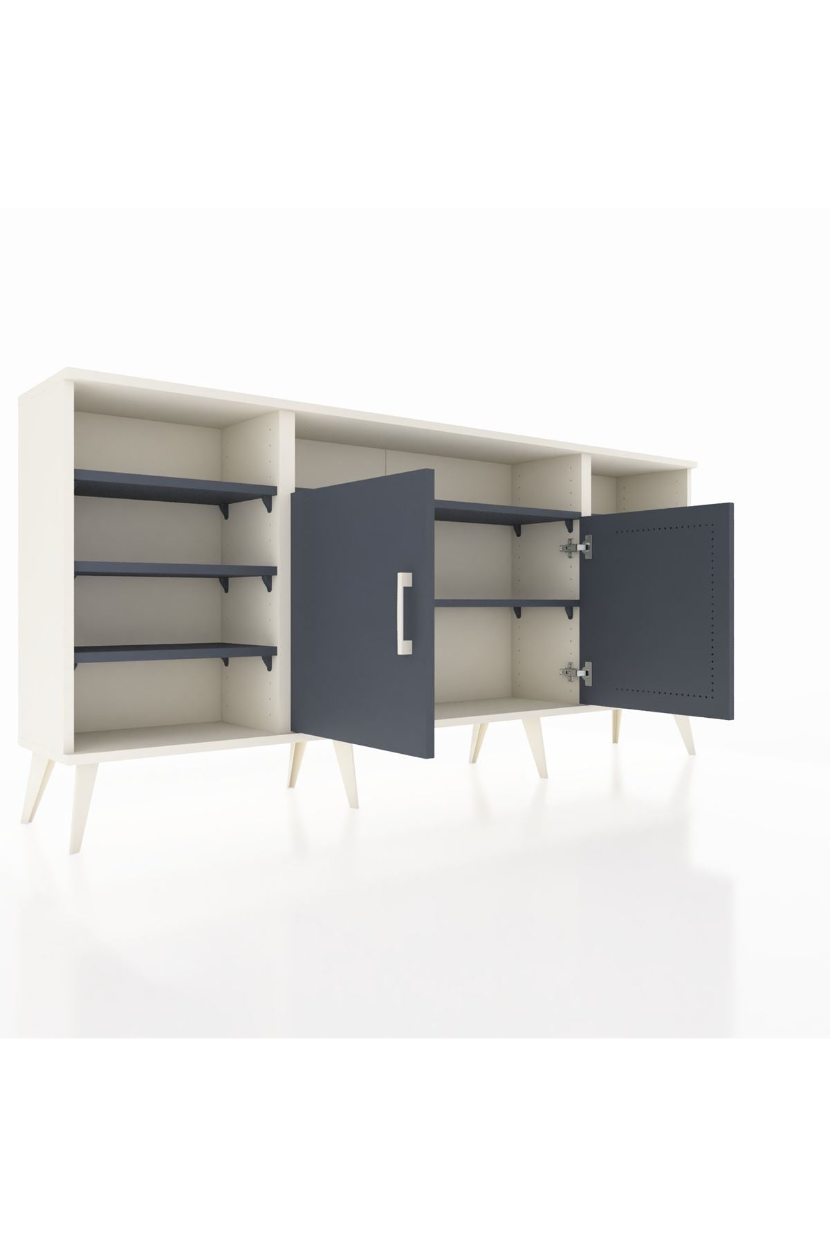 Arges Konsol 8 Raflı 2 Kapaklı 176x30x83 - S148M042V08A