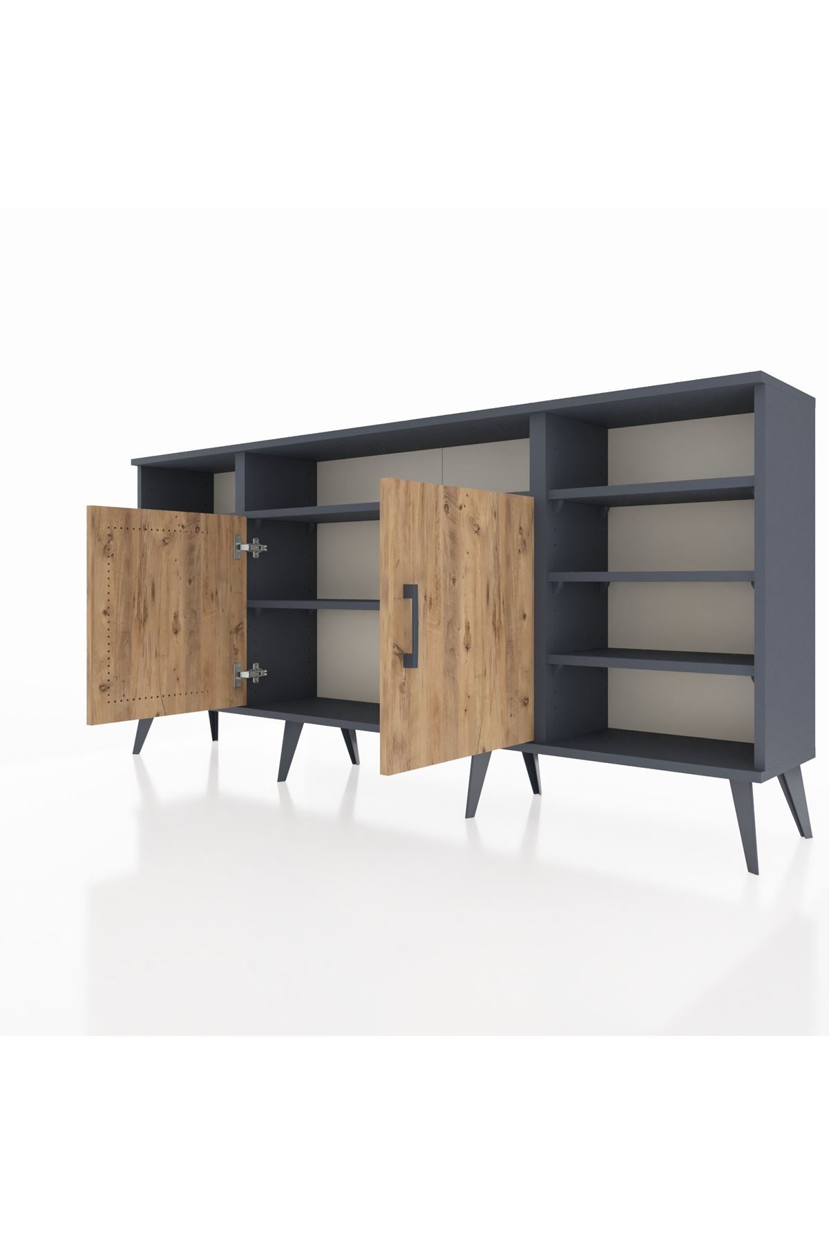 Arges Konsol 8 Raflı 2 Kapaklı 176x30x83 - S148M042V11A