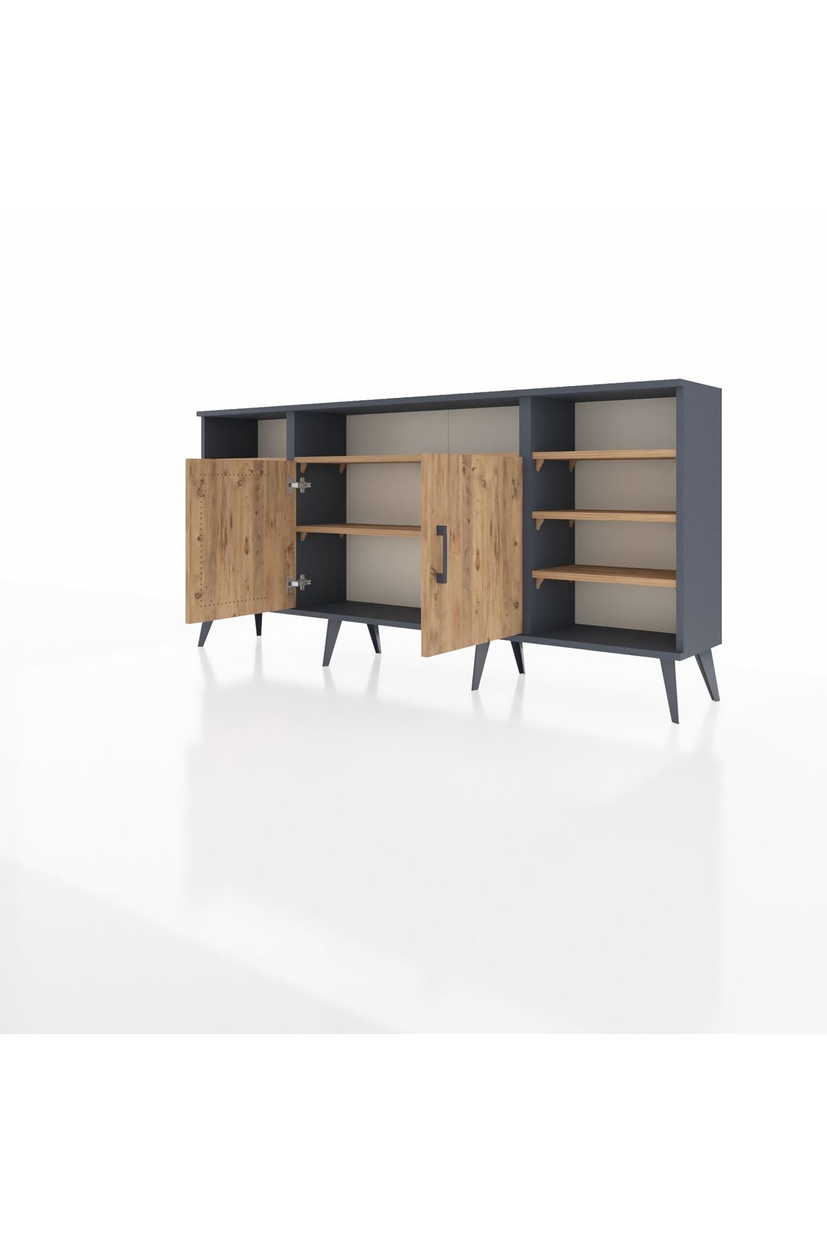 Arges Konsol 8 Raflı 2 Kapaklı 176x30x83 - S148M042V12A