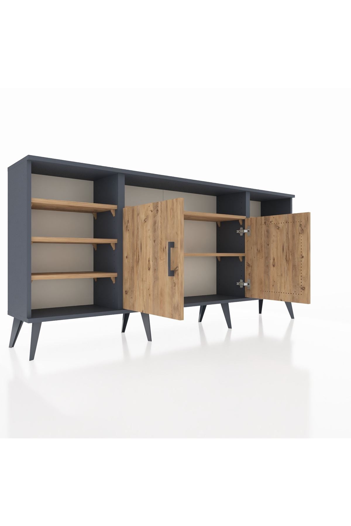 Arges Konsol 8 Raflı 2 Kapaklı 176x30x83 - S148M042V12A