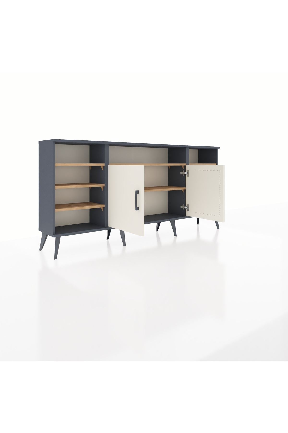 Arges Konsol 8 Raflı 2 Kapaklı 176x30x83 - S148M042V15A