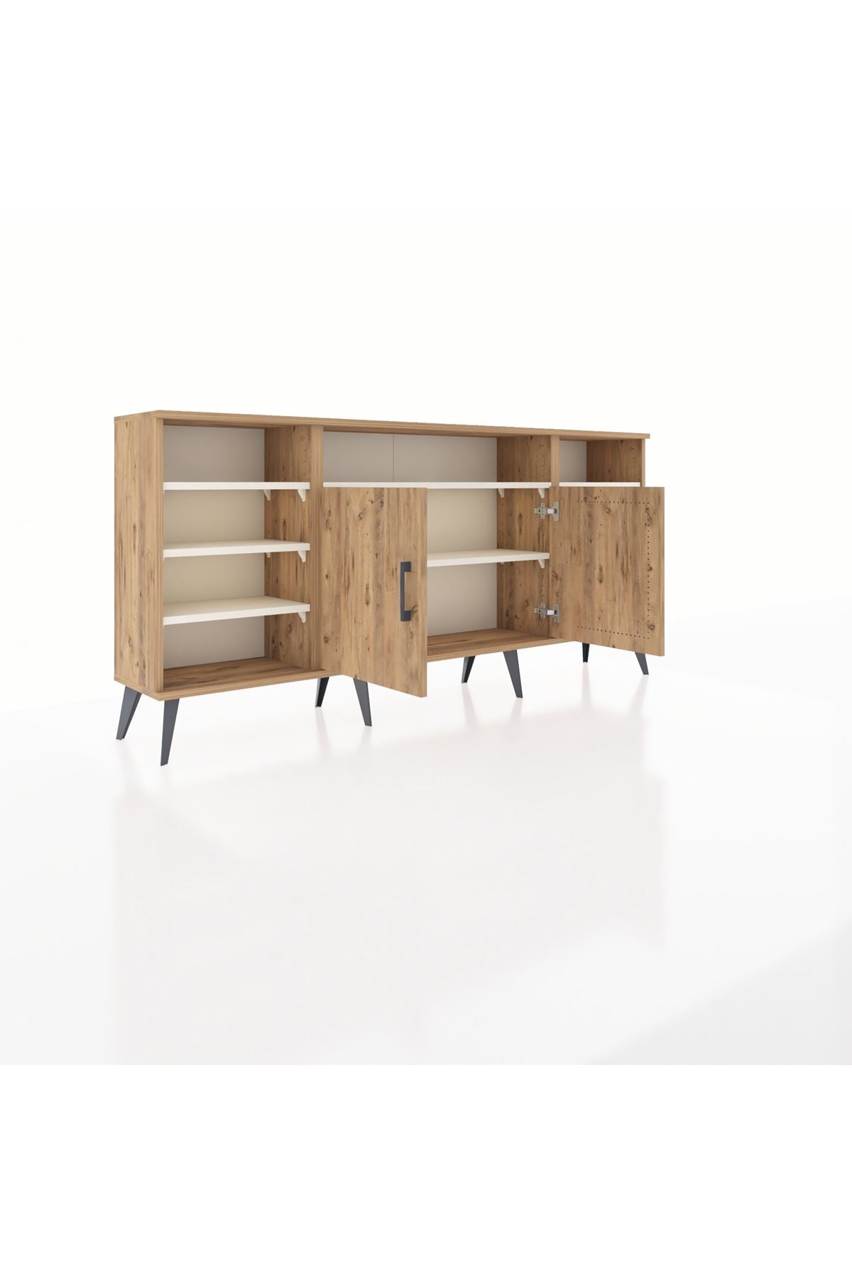 Arges Konsol 8 Raflı 2 Kapaklı 176x30x83 - S148M042V19A