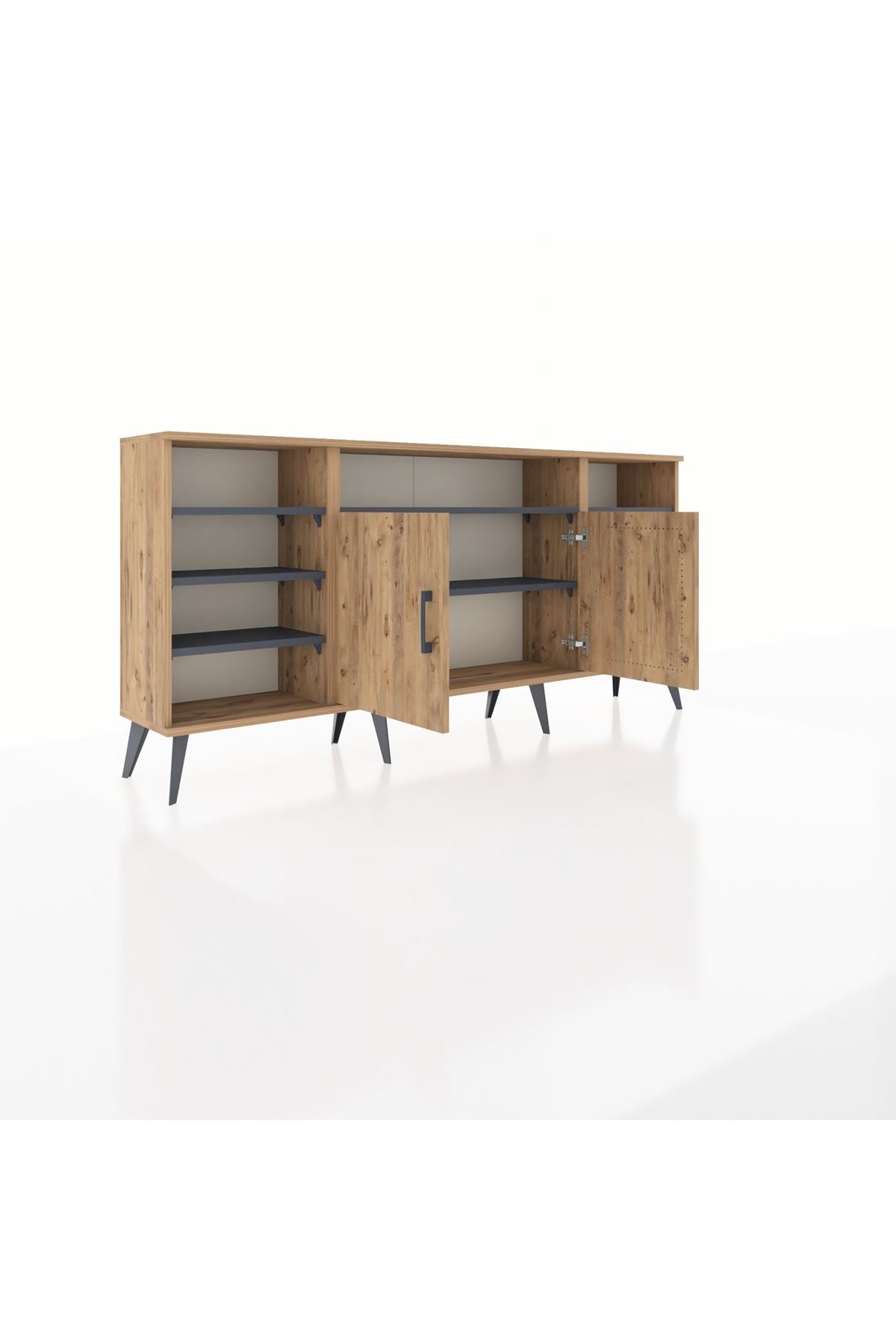 Arges Konsol 8 Raflı 2 Kapaklı 176x30x83 - S148M042V20A