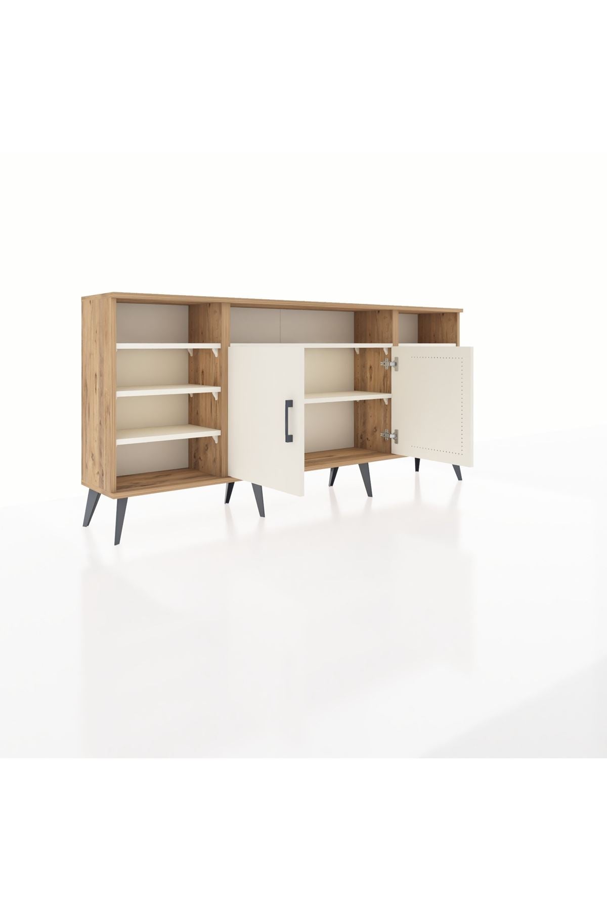Arges Konsol 8 Raflı 2 Kapaklı 176x30x83 - S148M042V22A