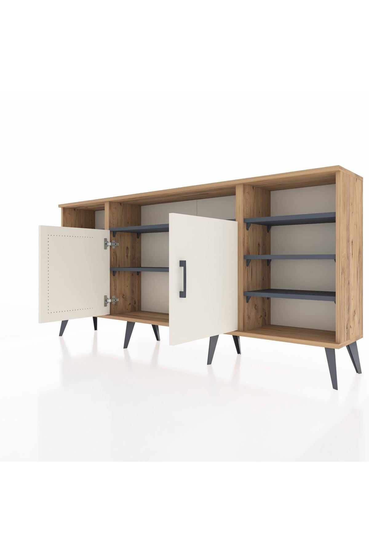 Arges Konsol 8 Raflı 2 Kapaklı 176x30x83 - S148M042V23A