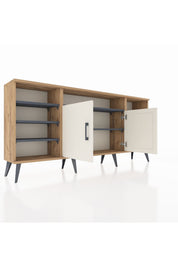 Arges Konsol 8 Raflı 2 Kapaklı 176x30x83 - S148M042V23A