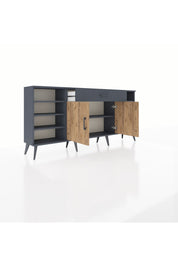 Arges Konsol 7 Raflı Tek Çekmeceli 2 Kapaklı 176x30x83 - S148M043V11A