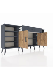 Arges Konsol 7 Raflı Tek Çekmeceli 2 Kapaklı 176x30x83 - S148M043V11A