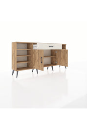 Arges Konsol 7 Raflı Tek Çekmeceli 2 Kapaklı 176x30x83 - S148M043V19A