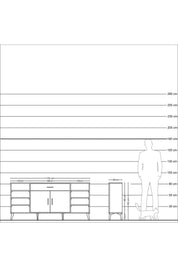 Arges Konsol 7 Raflı Tek Çekmeceli 2 Kapaklı 176x30x83 - S148M043V27A