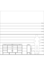 Arges Konsol 7 Raflı 2 Çekmeceli 2 Kapaklı 176x30x83 - S148M044V10A