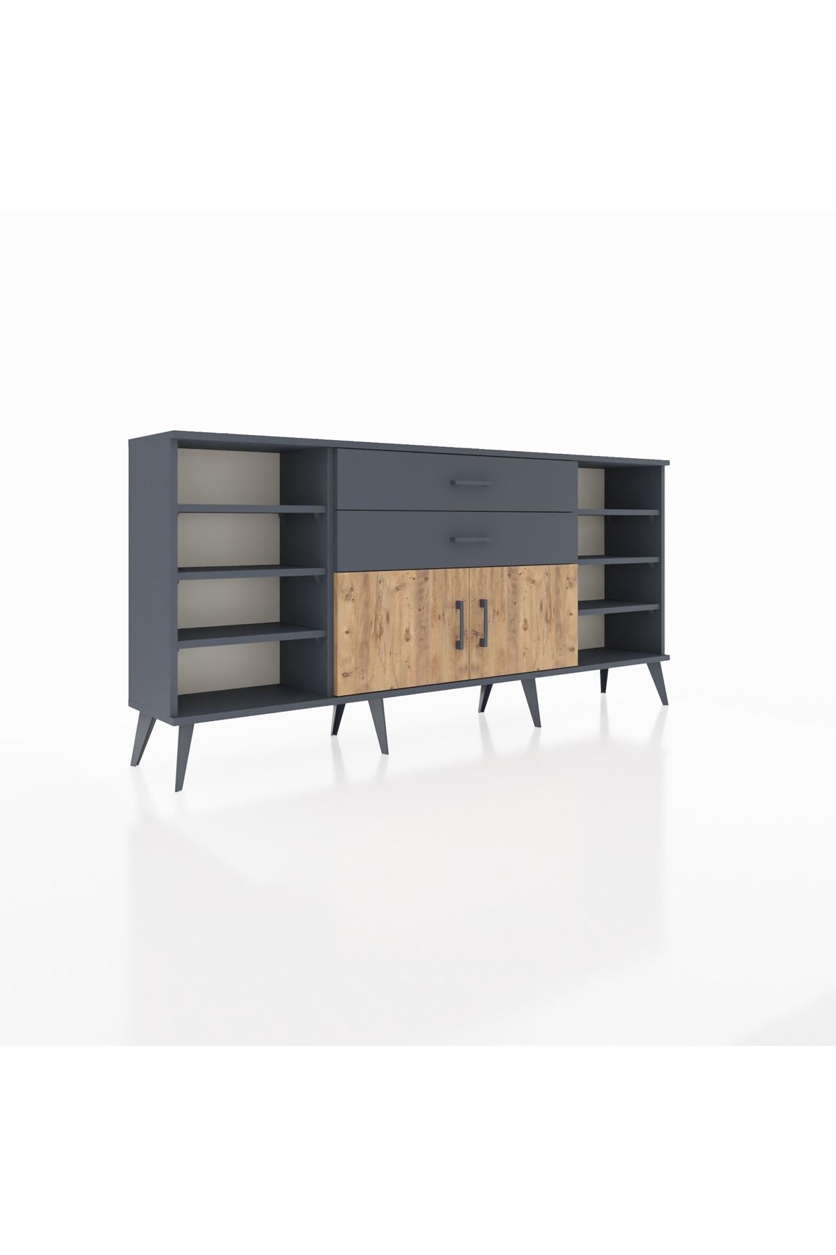 Arges Konsol 7 Raflı 2 Çekmeceli 2 Kapaklı 176x30x83 - S148M044V11A