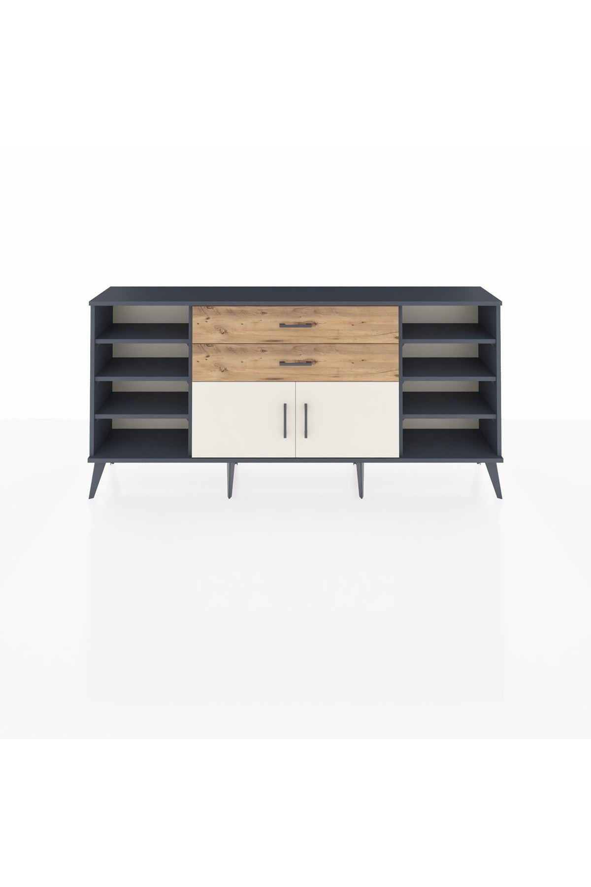 Arges Konsol 7 Raflı 2 Çekmeceli 2 Kapaklı 176x30x83 - S148M044V15A