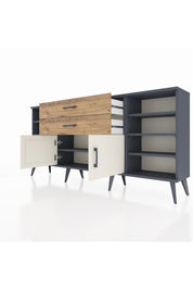 Arges Konsol 7 Raflı 2 Çekmeceli 2 Kapaklı 176x30x83 - S148M044V15A