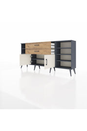 Arges Konsol 7 Raflı 2 Çekmeceli 2 Kapaklı 176x30x83 - S148M044V15A
