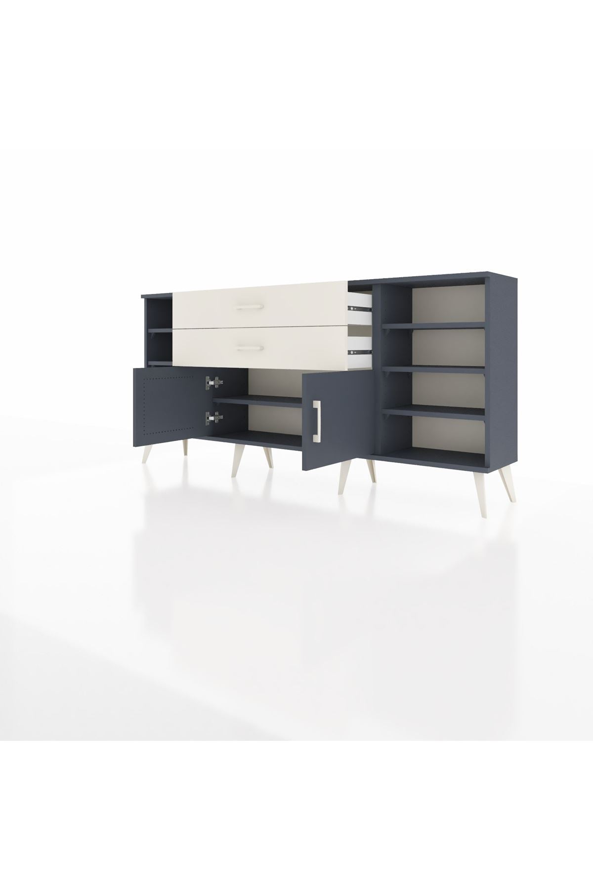 Arges Konsol 7 Raflı 2 Çekmeceli 2 Kapaklı 176x30x83 - S148M044V16A