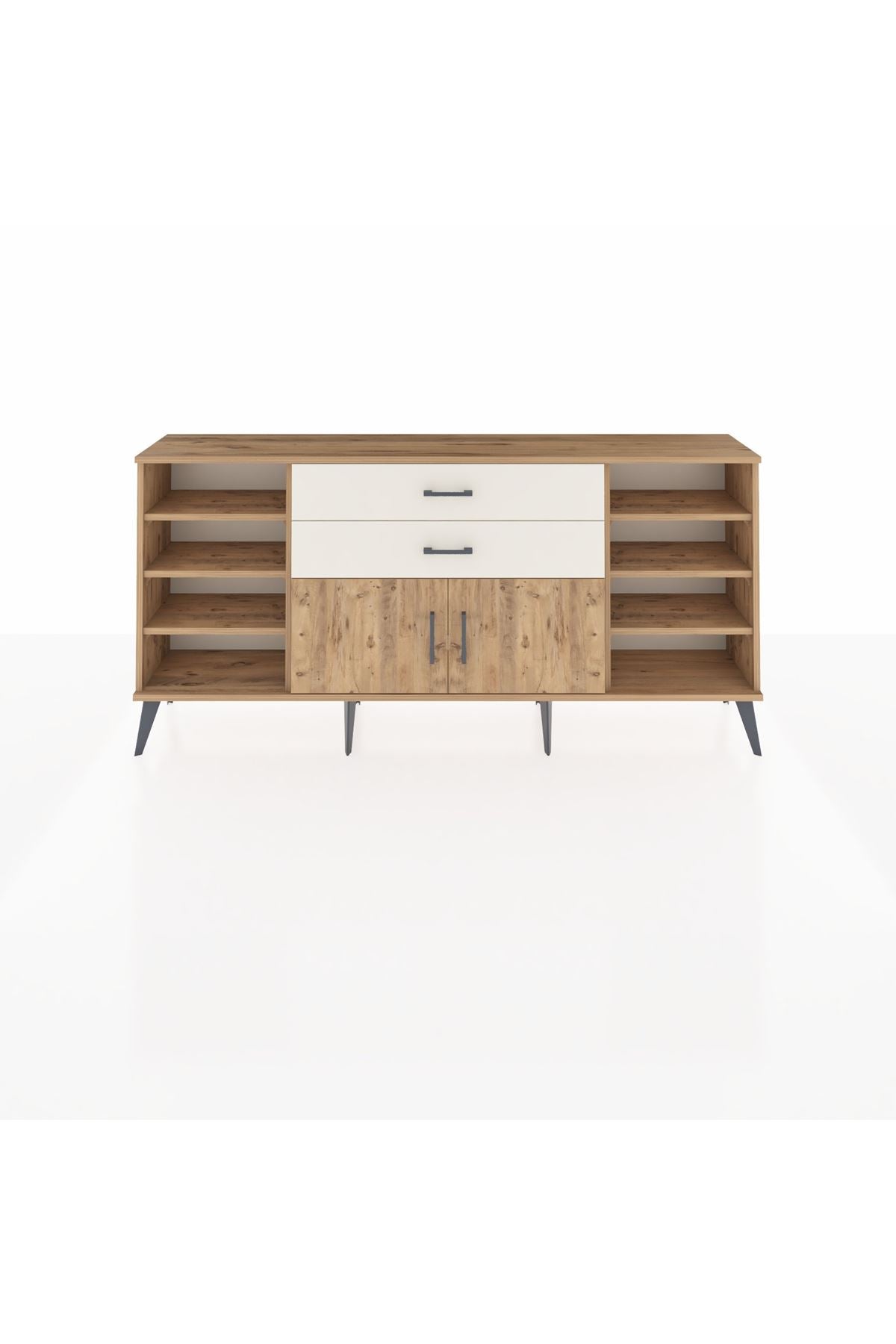 Arges Konsol 7 Raflı 2 Çekmeceli 2 Kapaklı 176x30x83 - S148M044V19A