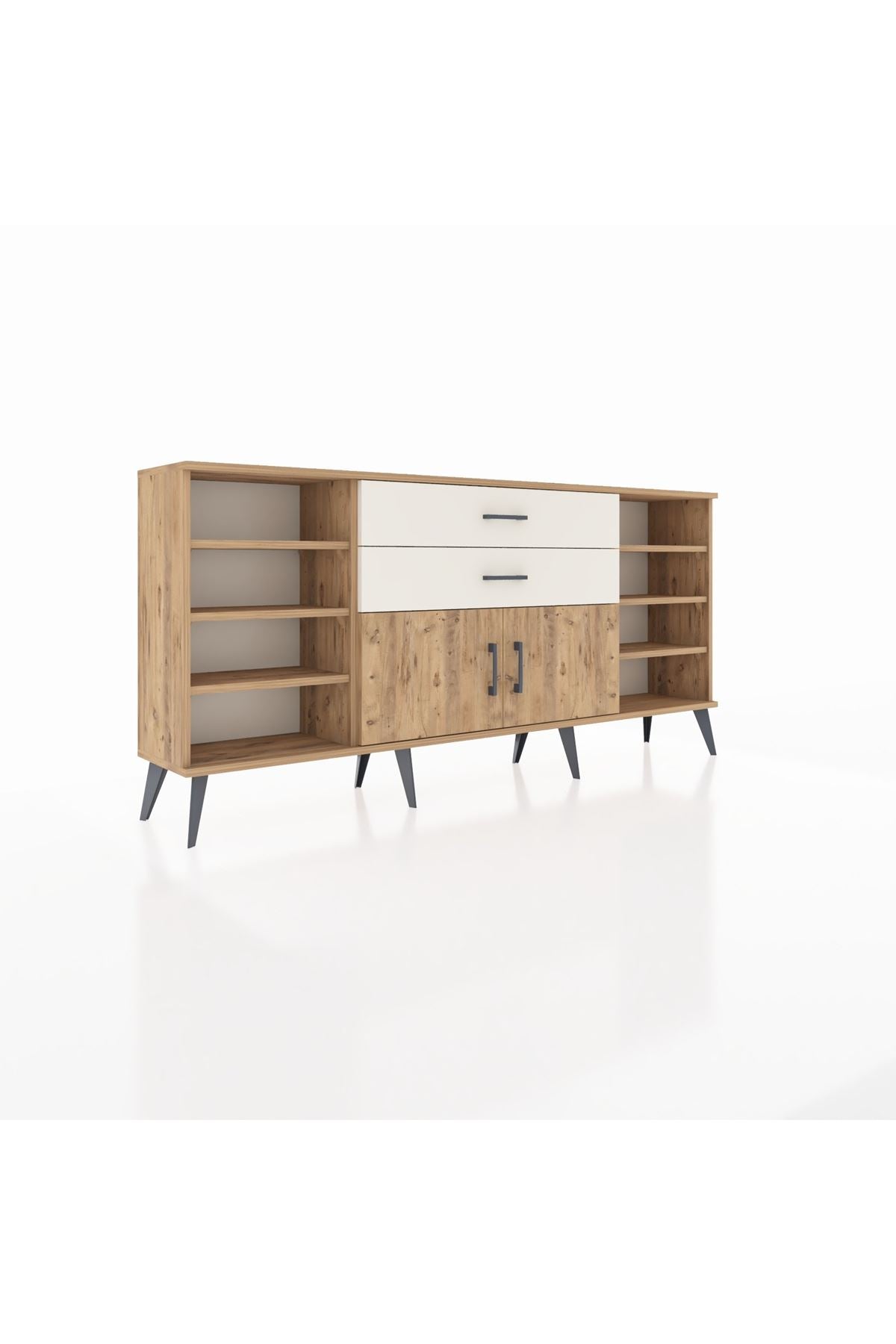 Arges Konsol 7 Raflı 2 Çekmeceli 2 Kapaklı 176x30x83 - S148M044V19A