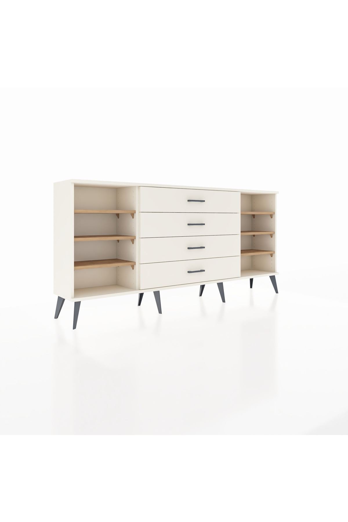 Arges Konsol 6 Raflı 4 Çekmeceli 176x30x83 - S148M045V01A