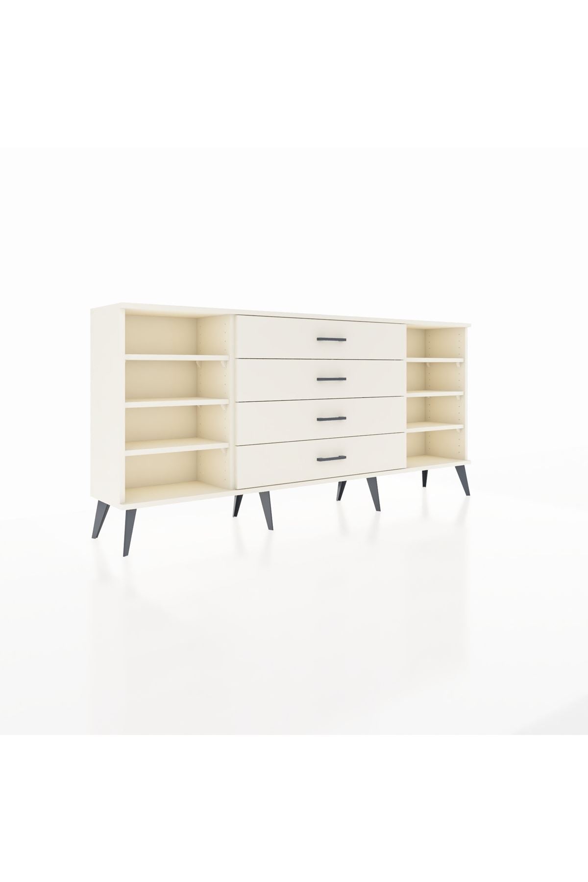 Arges Konsol 6 Raflı 4 Çekmeceli 176x30x83 - S148M045V04A