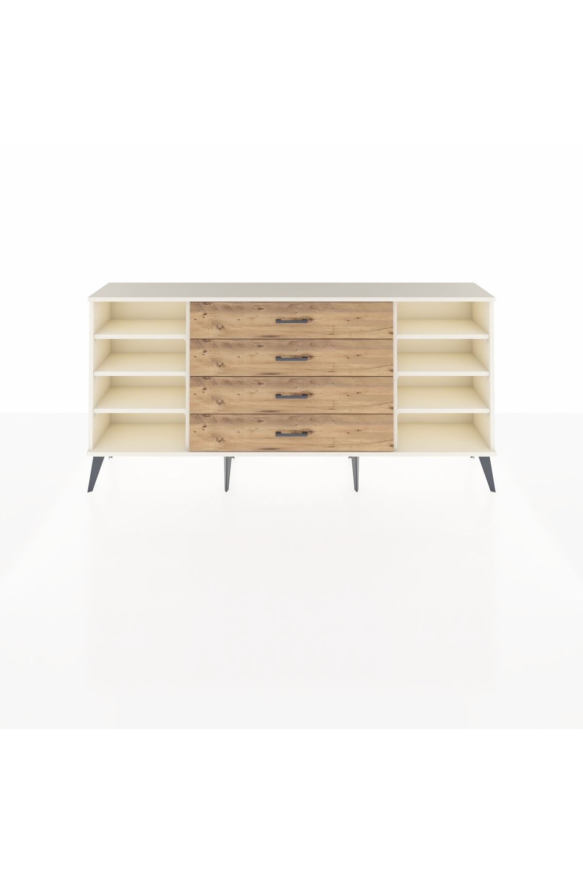 Arges Konsol 6 Raflı 4 Çekmeceli 176x30x83 - S148M045V06A
