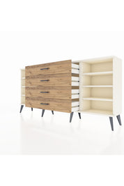 Arges Konsol 6 Raflı 4 Çekmeceli 176x30x83 - S148M045V06A