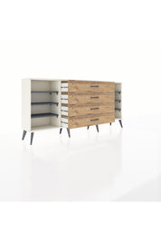 Arges Konsol 6 Raflı 4 Çekmeceli 176x30x83 - S148M045V09A