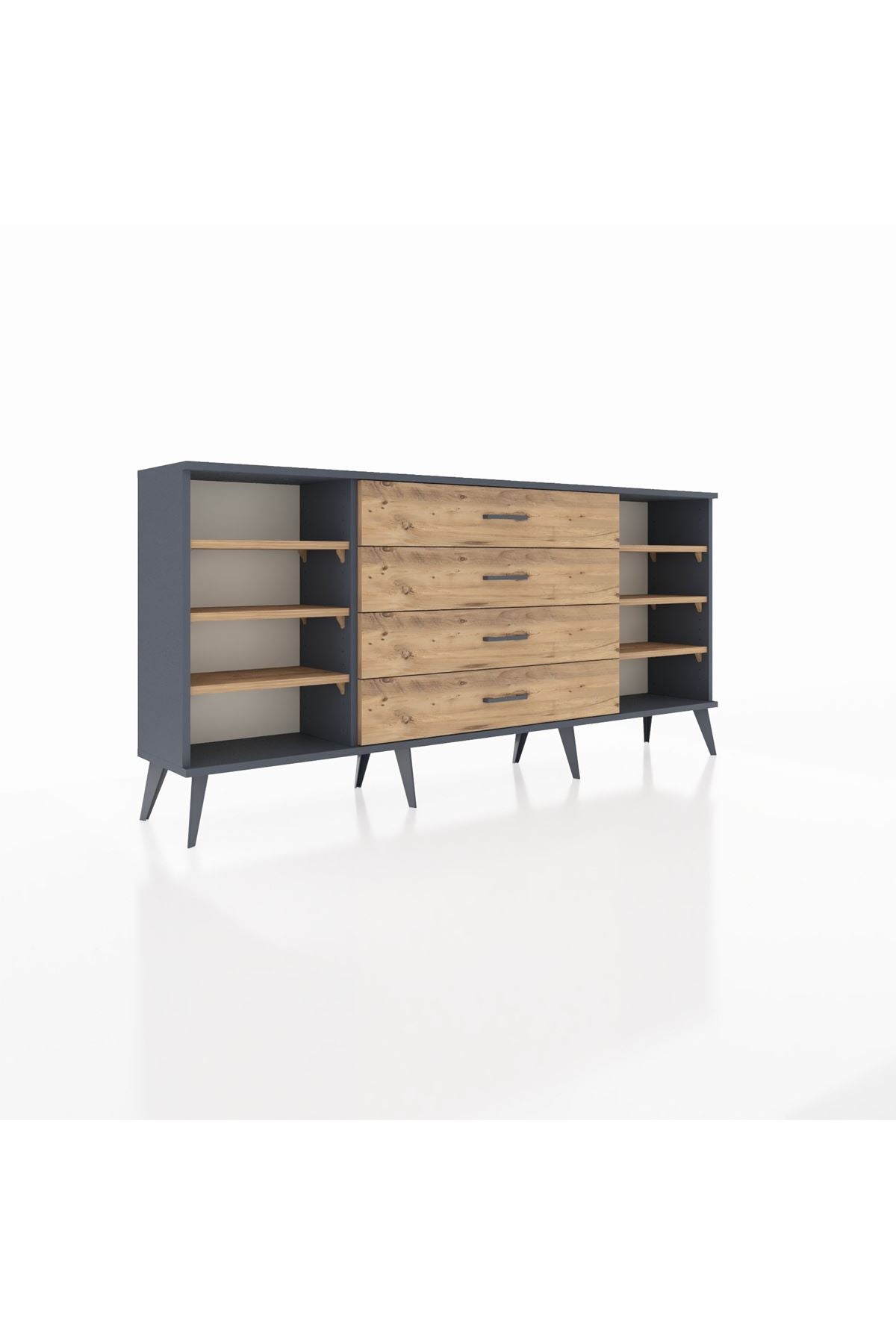 Arges Konsol 6 Raflı 4 Çekmeceli 176x30x83 - S148M045V12A