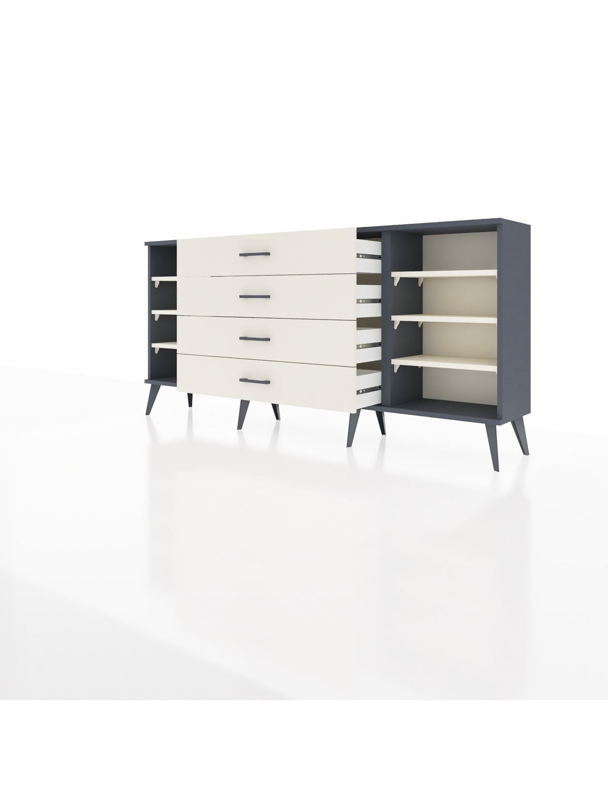 Arges Konsol 6 Raflı 4 Çekmeceli 176x30x83 - S148M045V13A