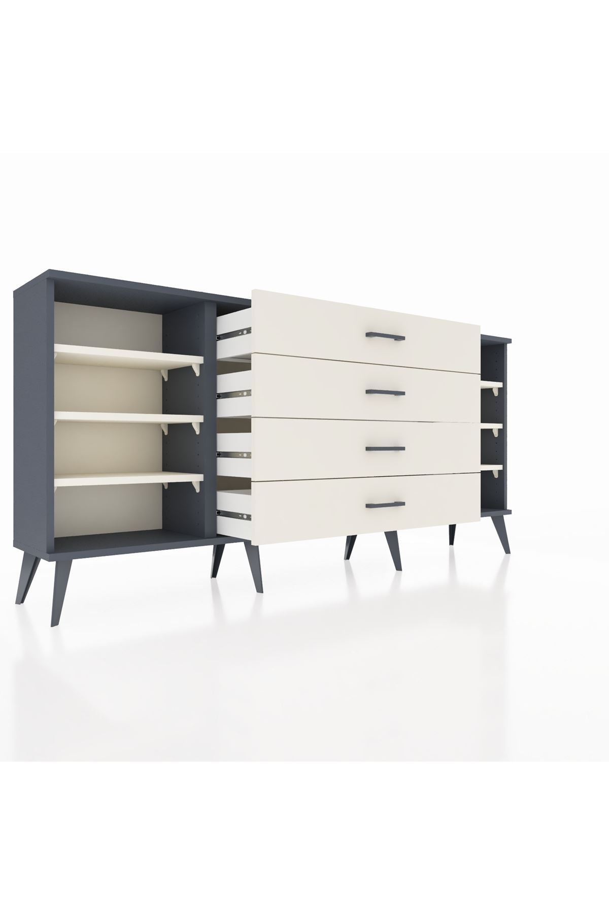 Arges Konsol 6 Raflı 4 Çekmeceli 176x30x83 - S148M045V13A