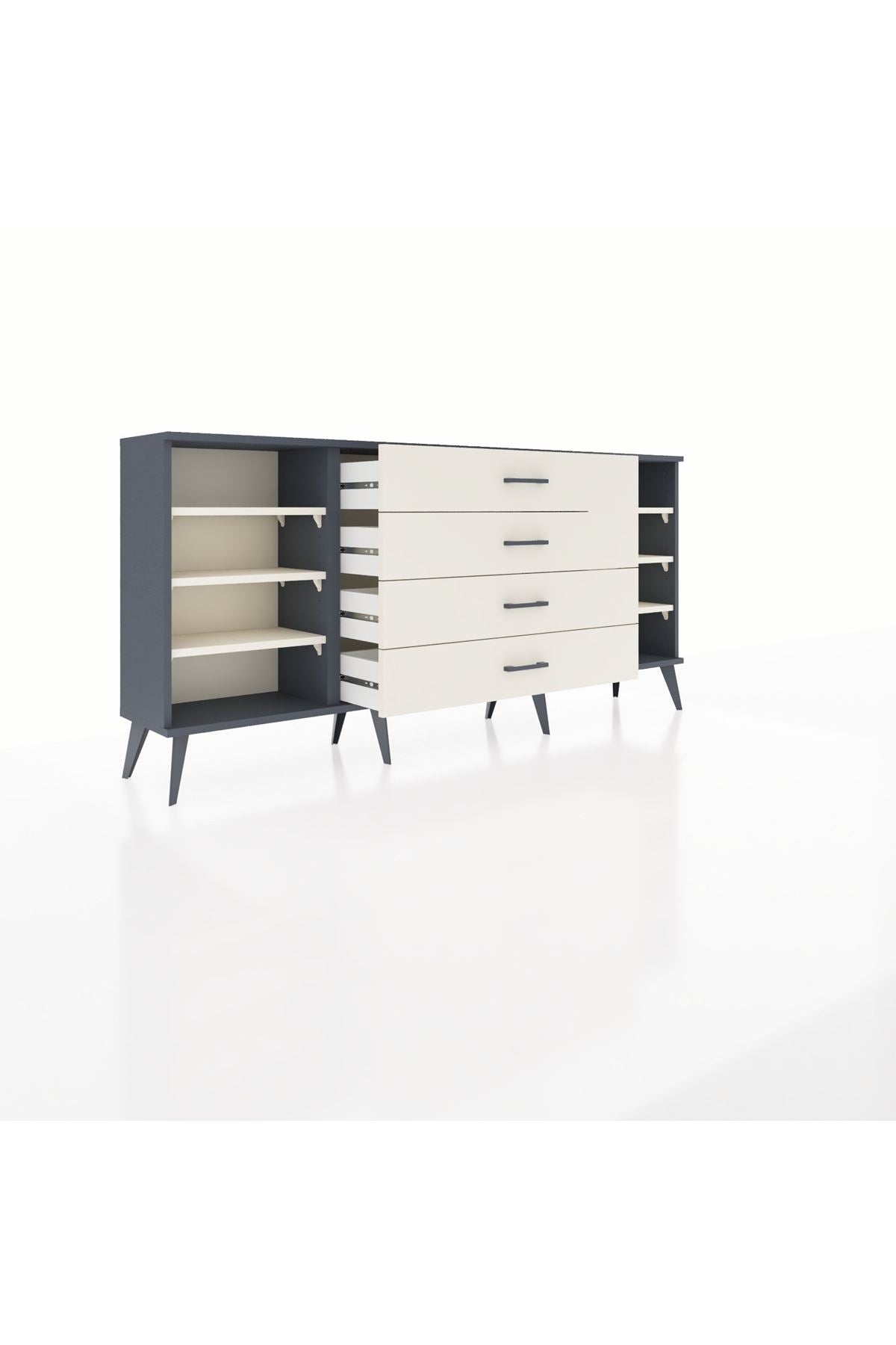 Arges Konsol 6 Raflı 4 Çekmeceli 176x30x83 - S148M045V13A