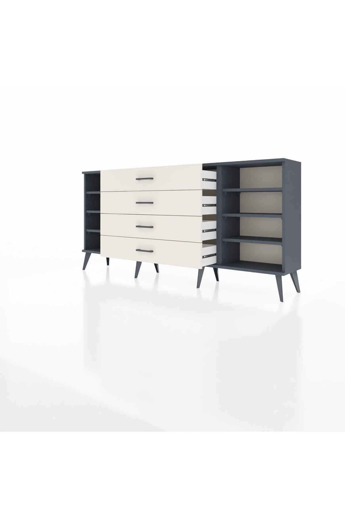 Arges Konsol 6 Raflı 4 Çekmeceli 176x30x83 - S148M045V16A