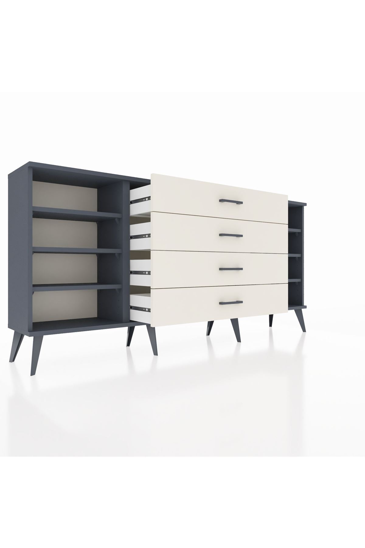 Arges Konsol 6 Raflı 4 Çekmeceli 176x30x83 - S148M045V16A
