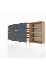 Arges Konsol 6 Raflı 4 Çekmeceli 176x30x83 - S148M045V20A