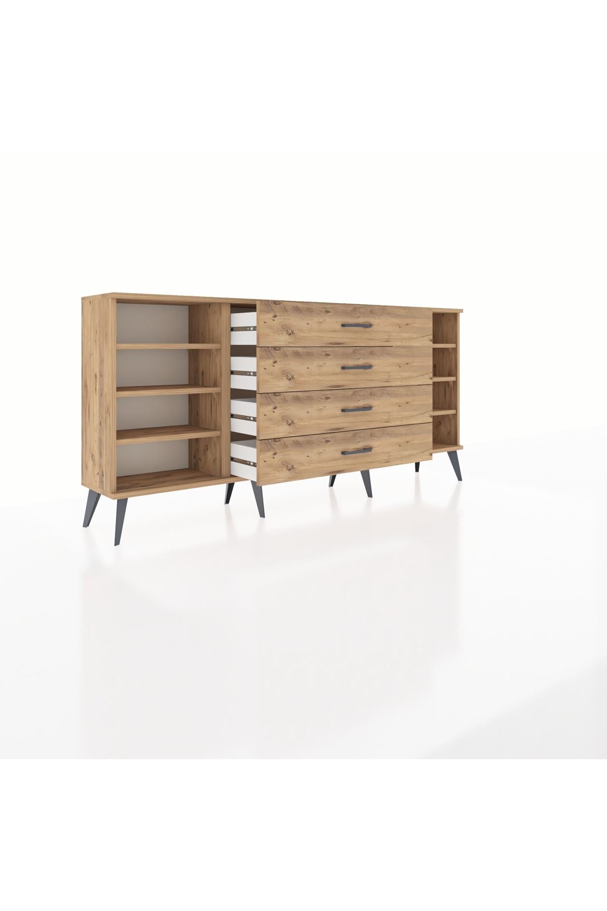 Arges Konsol 6 Raflı 4 Çekmeceli 176x30x83 - S148M045V21A