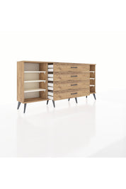 Arges Konsol 6 Raflı 4 Çekmeceli 176x30x83 - S148M045V24A