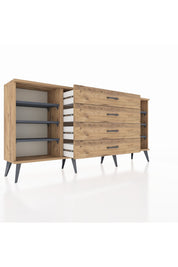Arges Konsol 6 Raflı 4 Çekmeceli 176x30x83 - S148M045V27A