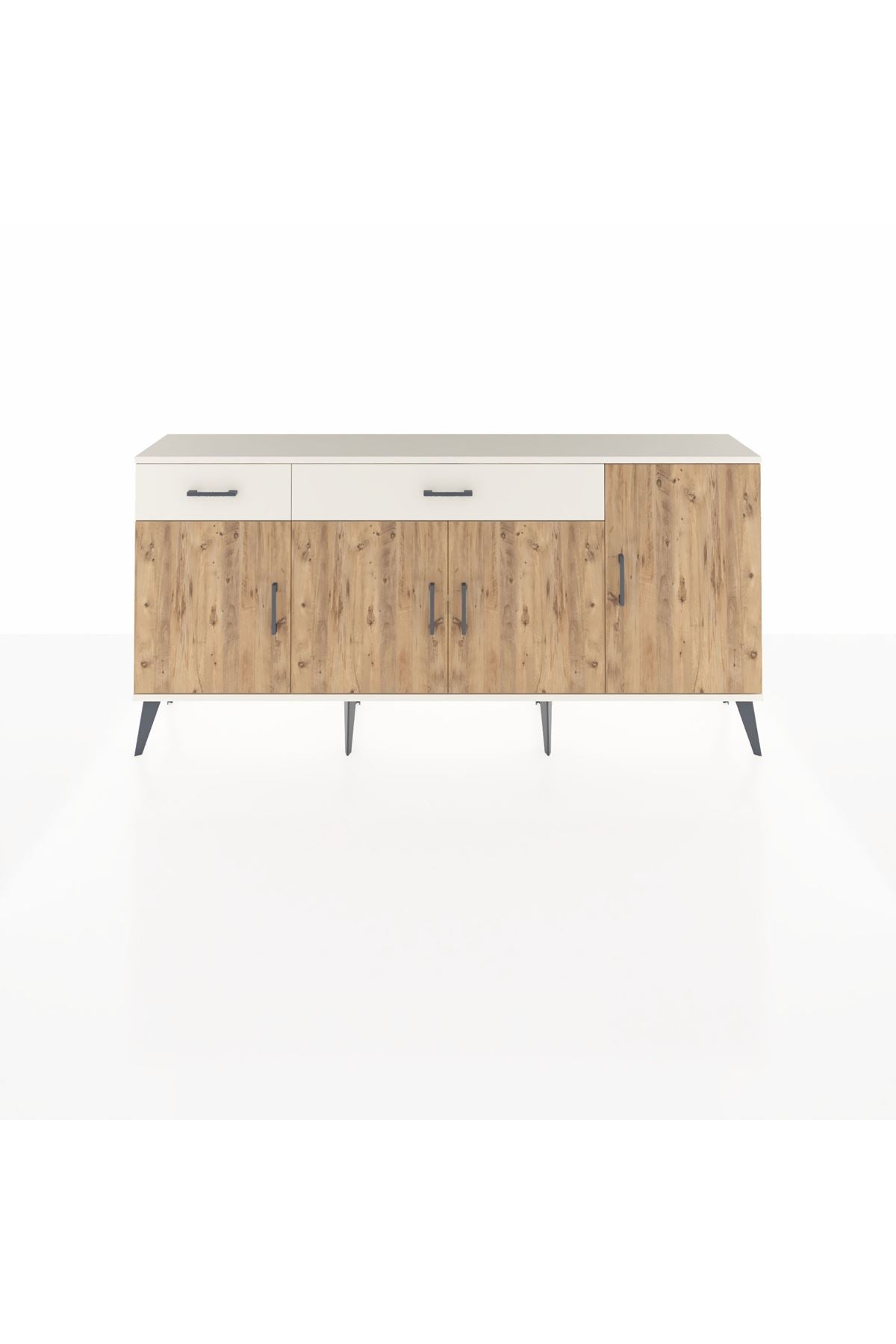 Arges Konsol 5 Raflı 2 Çekmeceli 4 Kapaklı 176x30x83 - S148M046V01A